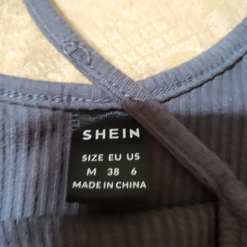 Shein gray ribbed bodysuit women's M #1563 - Picture 4 of 5